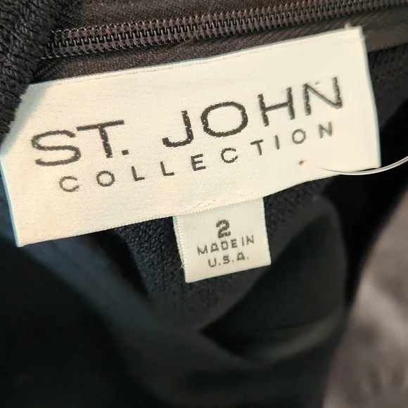 St. John black knit sleeveless dress 2 - Picture 9 of 10